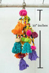 Tassel Charm for Handbags | Pom Pom Tote Charms: Multicolor