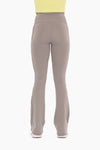 Drawstring Waist Flared Hiking Leggings - Sage Grey