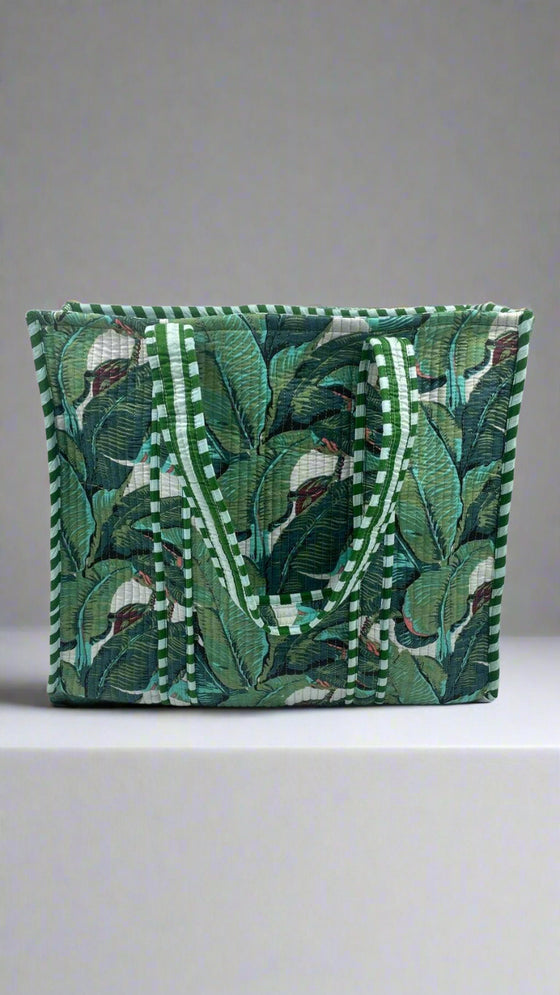 The Beverly Bag in Emerald Leaf