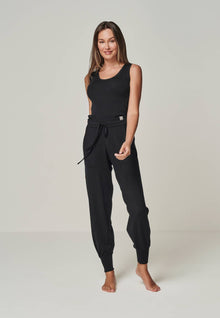  LOUNGEWEAR SET ONYX BLACK - Blossom Top & Bella Pants