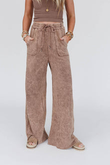  Robin Wide Leg Pant - New Mocha