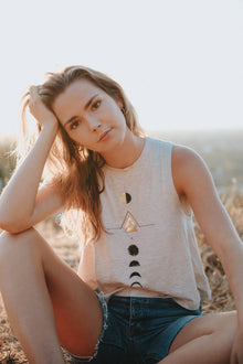  Daybreak Crop Tank - Heather Oatmeal