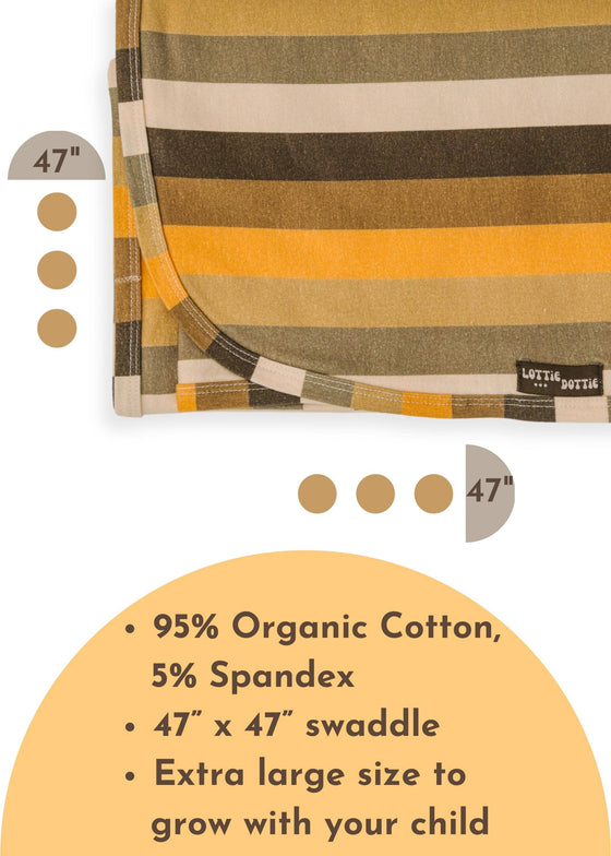 Organic Cotton Baby Swaddle & Beanie