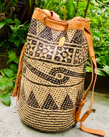 Rattan Sling Backpack + Shoulder Bag