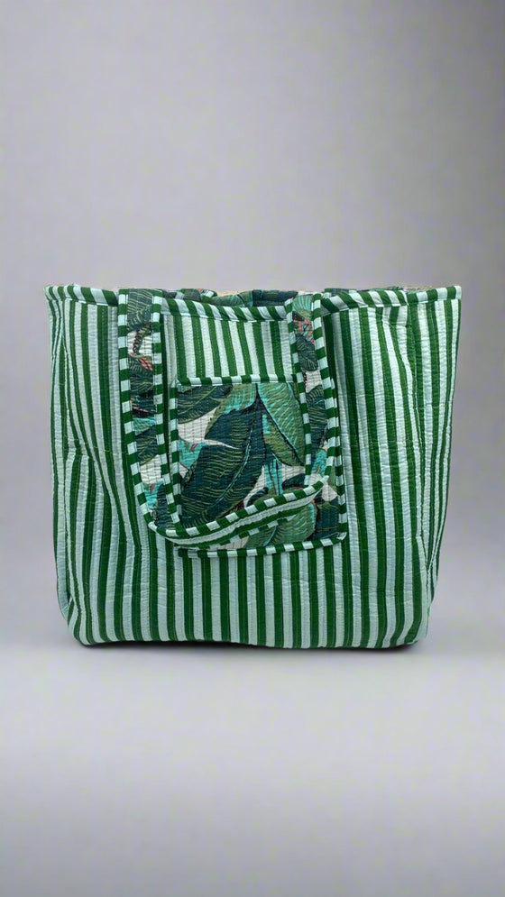 The Beverly Bag in Emerald Leaf